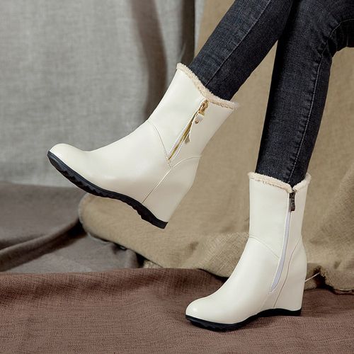 2021 autumn winter soft leather platform high heels girl wedges ankle boots  shoes for woman fashion boots women S… | Boots women fashion, Girls heels,  Fashion boots